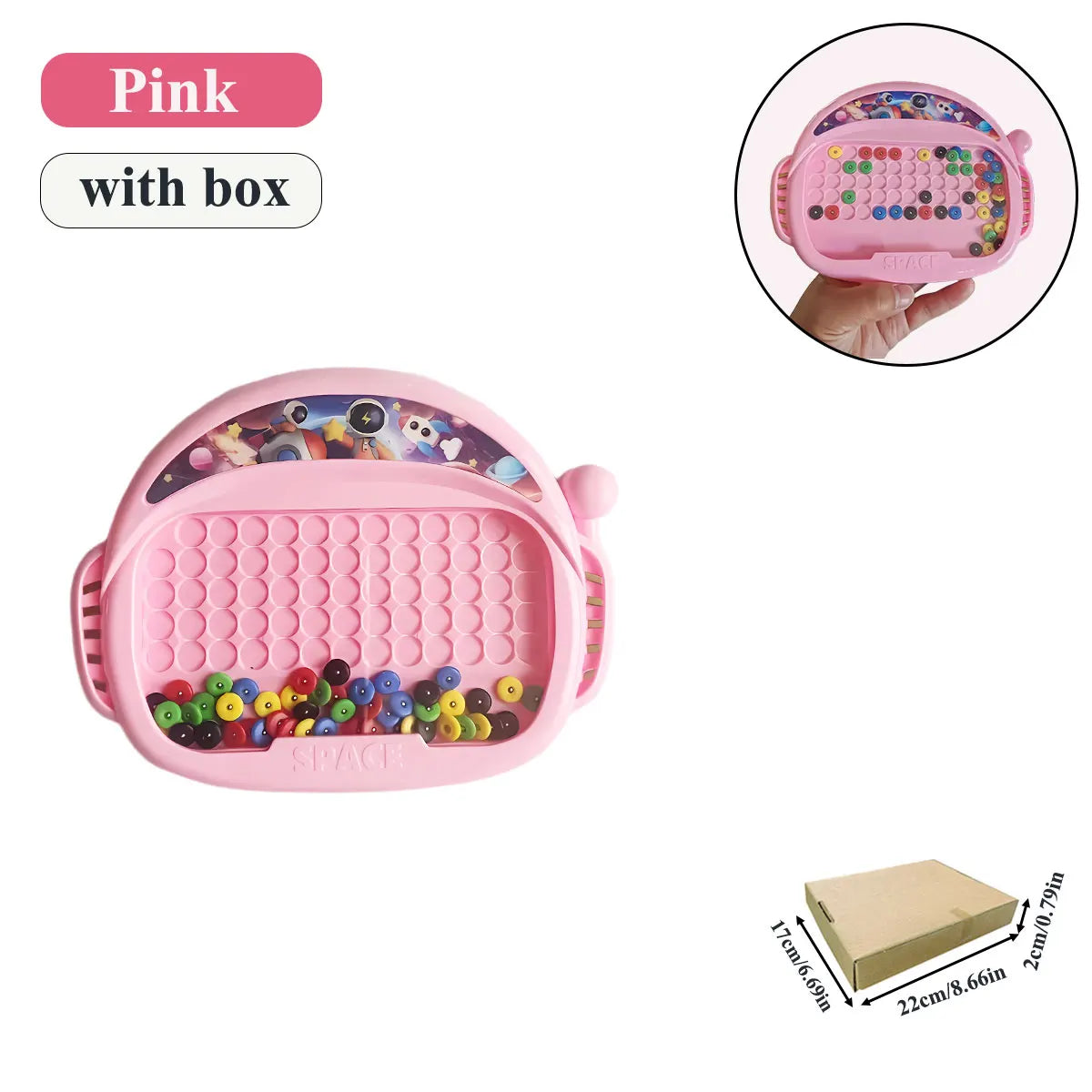 Magnetic Beads Doodle Board with Pen for Creative Learning and Drawing