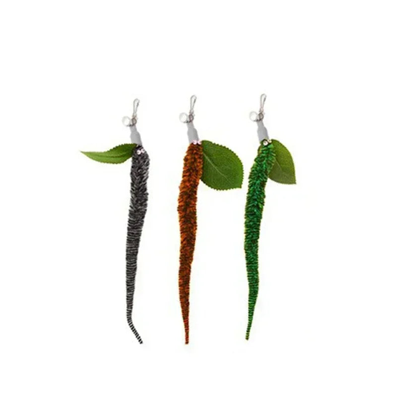 Peacock Bird Cat Teaser Wand for Interactive Hunting and Play