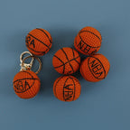 Crochet Sports Ball Keychain Soccer Basketball Bag Charm