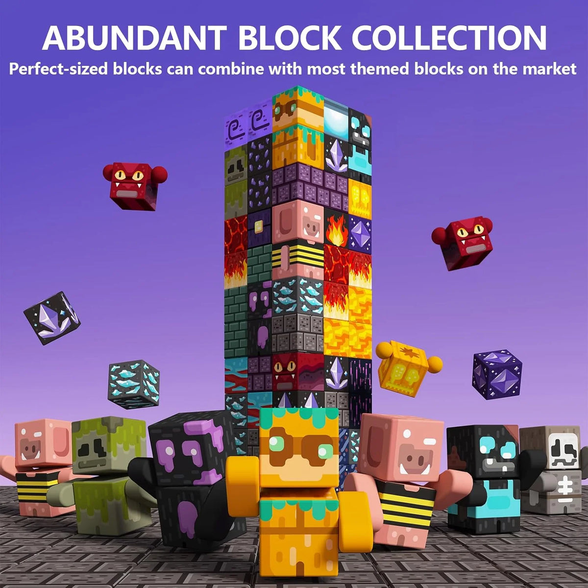Magnetic Building Blocks Mine World STEM Construction Toy Set