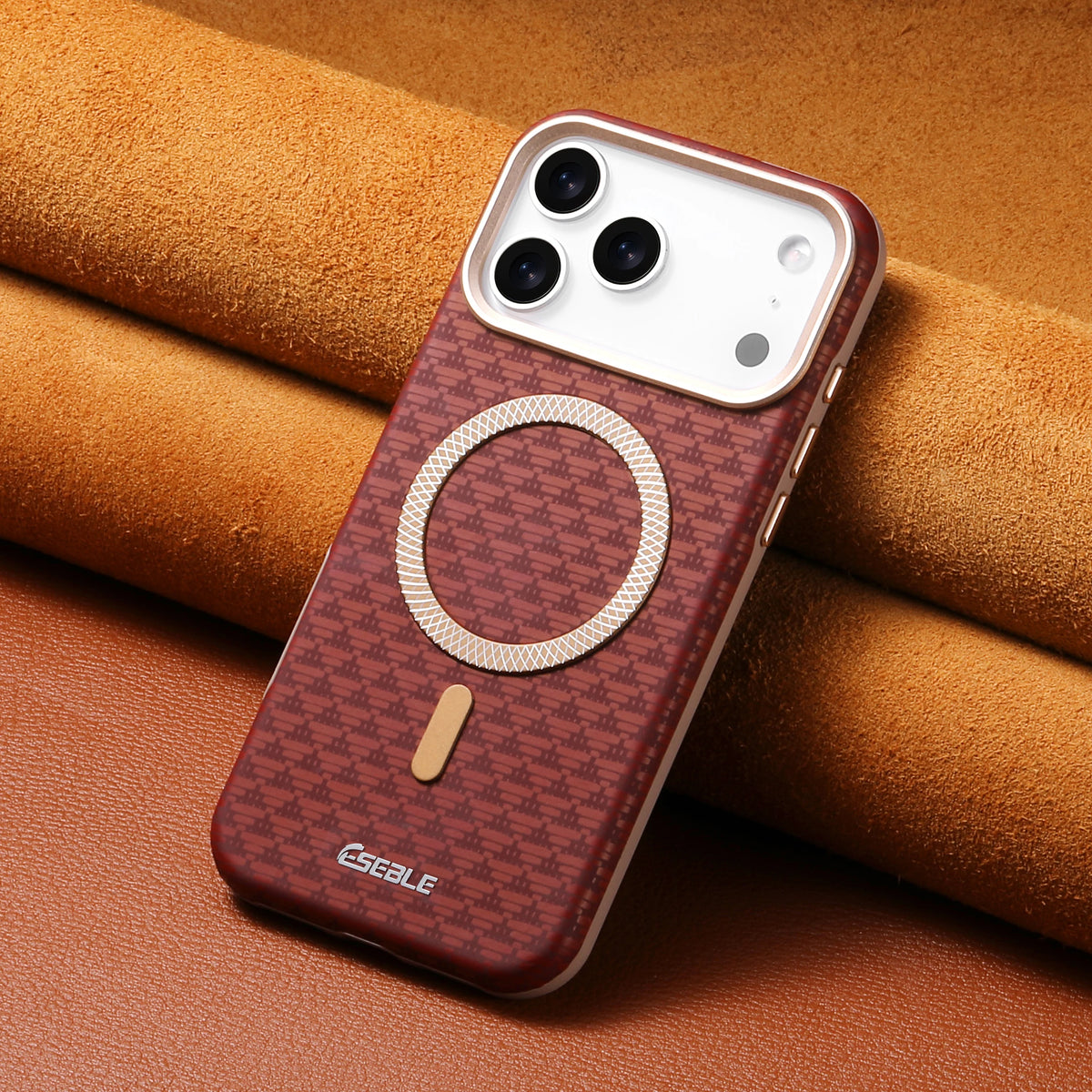 Luxury Business Bitmap Leather Magnetic Phone Case For iPhone 18 17 16 15 14 13 Pro Max 18Pro Air Metal Lens Button Bumpe Cover