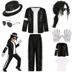 Michael Jackson Kids Clothes Halloween Cosplay Birthday Party Dance Performance Children's Costume Pop Star Boys Girls Outfits