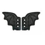 1 Pair Bling Bat Shoe Wings Charm Decorations For Sneaker Clothing Shoelaces Punk Halloween Gift Accessory