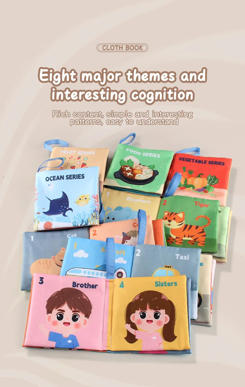 Soft 3D Touch & Feel Baby Cloth Book