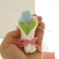 Crochet Flower Bouquet Keychain Handmade Floral Bag Charm