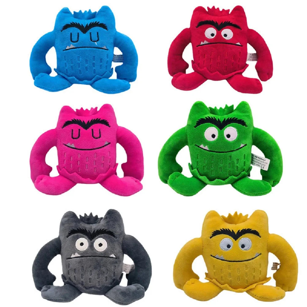 6PCS Color Monster Plush Doll Set Soft Emotion Stuffed Toys