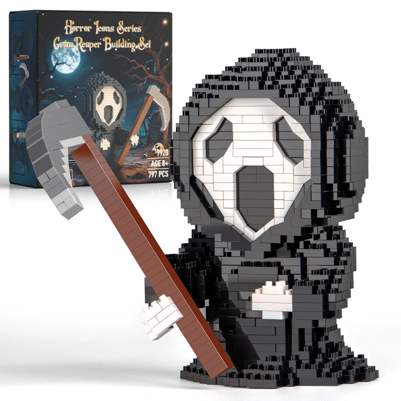 “Halloween themed  Halloween building blocks: Handmade death, clowns and horror scenes – creative holiday joy for children!”