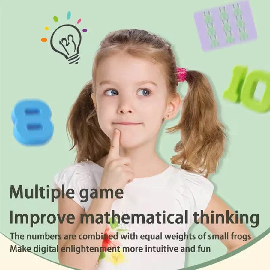 Frog Balance Math Toy Montessori Learning Game for Kids