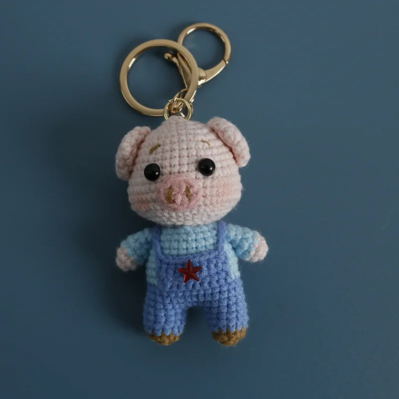 Cute Puppy Crochet Keychain Handmade Dog Bag Charm