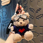 Brown Bear Plush Keychain Cute Bag Charm Gift for Kids and Women