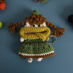 Funny Fruit Sausage Mouth Crochet Keychain Key Holder