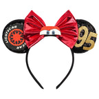 Disney Pixar Cars Kawaii Ear Headbands for Adults Lightning McQueen Hairband Cars on The Road Headwear Girl Bow Hair Accessories