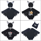 Baby's First Halloween Costume Black Bat Romper Jumpsuit Infant Boys Girls Purim Party Carnival Fancy Dress Cosplay Long Short