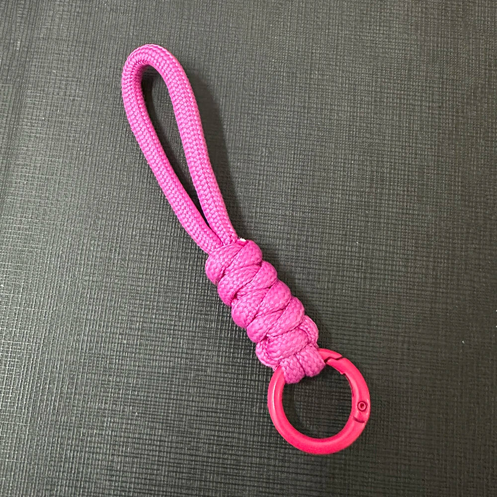 Paracord Braided Keychain Wrist Lanyard for Outdoor Everyday Carry