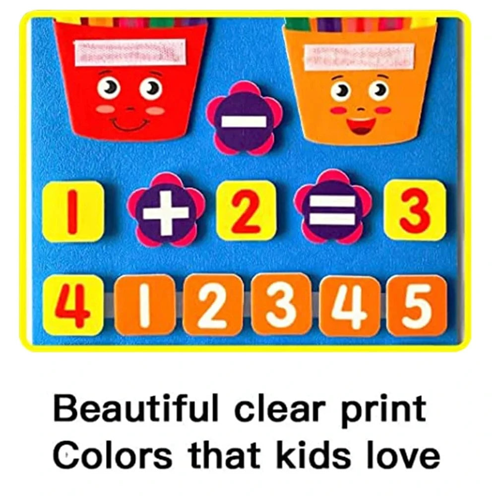 Felt Learning Board Addition and Subtraction Montessori Math Toy
