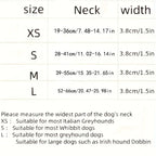 Martinagle Wide Adjustable Dog Collar, Soft Patterned Anti-Pull Collar for Medium-Sized Dogs, Suitable for Italian Greyhounds, Whippets, and Visual Hunting Dogs