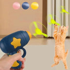 Funny Cat Toy Interactive Launch Pet Training Toy for Kitten Mini Flying Disc Shooting Gun Chasing Games Cat Toys Pet Supplies