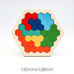 Wooden Tangram Russian Blocks Puzzle for STEM Learning and Creative Play