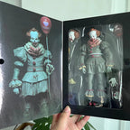 NECA Pennywise Joker Action Figure Toy Doll Horror Halloween Christmas Gift 18cm Bookshelf Ornament