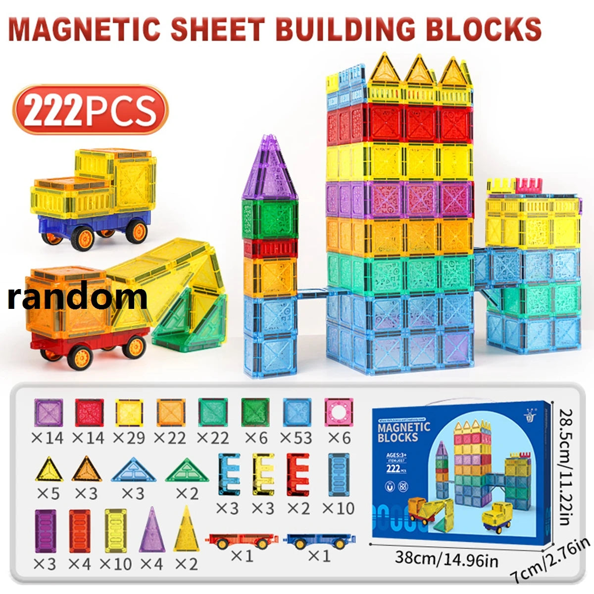 Magnetic Tiles STEM Building Blocks Educational Toy for Kids