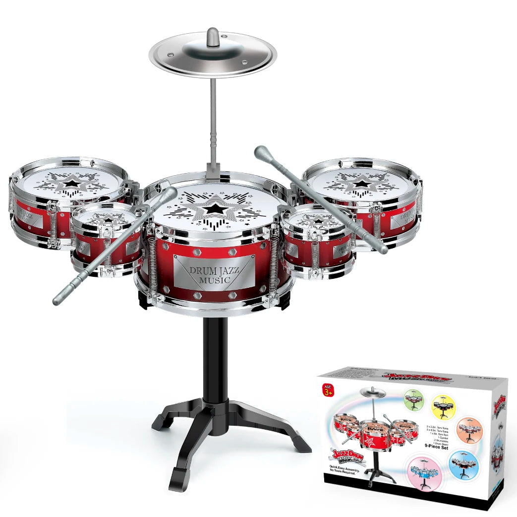Kids Jazz Drum Set Musical Instrument Toy for Beginners