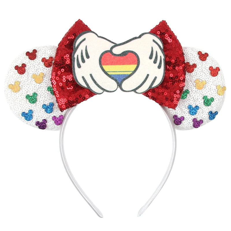 Sequin Mouse Ears Bow Headband for Women & Girls