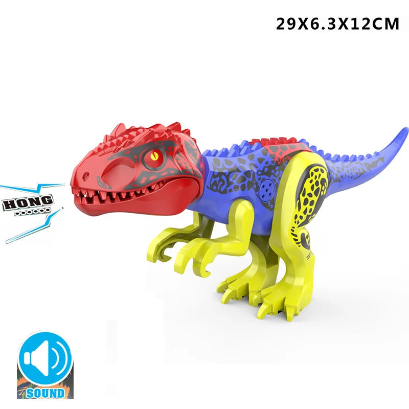 Jurassic Raptor Building Blocks Mini Dinosaur Construction Toy Set