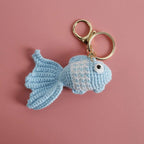 Funny Shrimp Crochet Keychain Cute Ocean Bag Charm