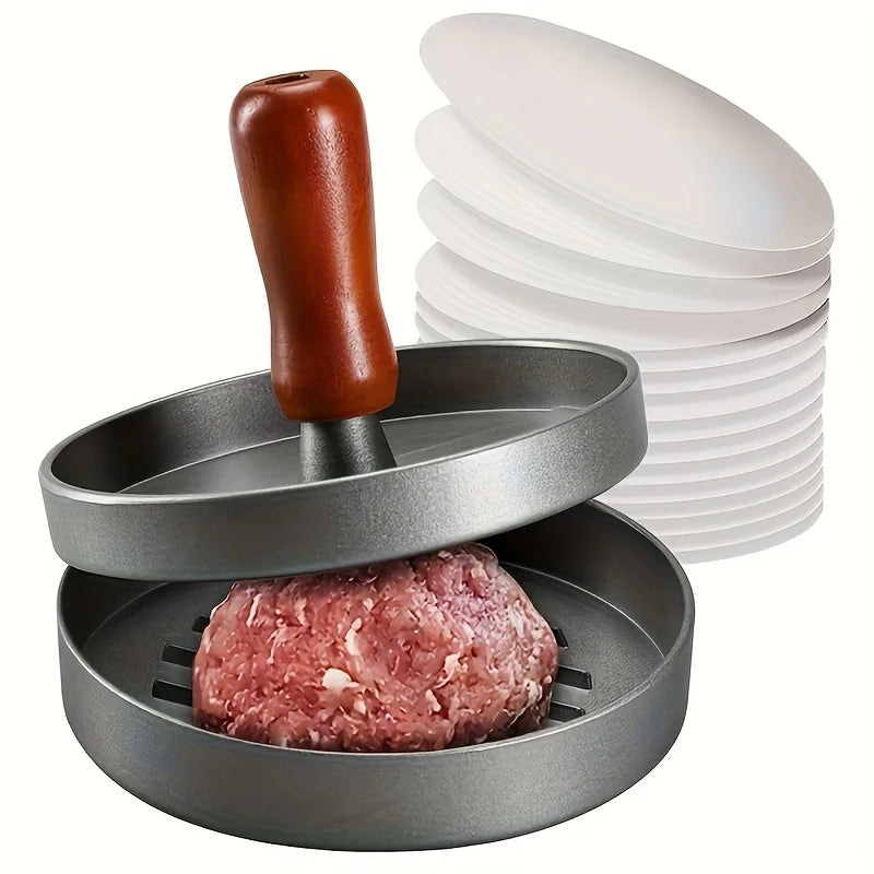 Non Stick Burger Press Patty Maker Metal Hamburger Mold for BBQ Cooking