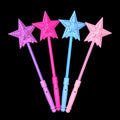 Luminous Flashing Led Scepter Toy Novelty Heart Multi Color Stick Lighting Princess Wand Party Light Up