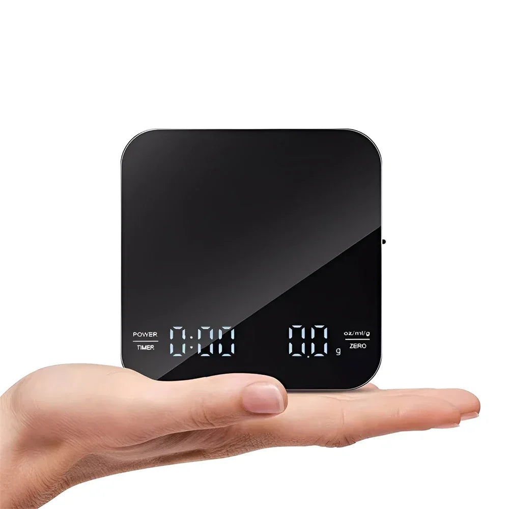 Electronic Coffee Scale with Timer and Silicone Pad USB Rechargeable