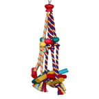 Natural Wood Rope Bird Climbing Toy for Parrots and Small Birds