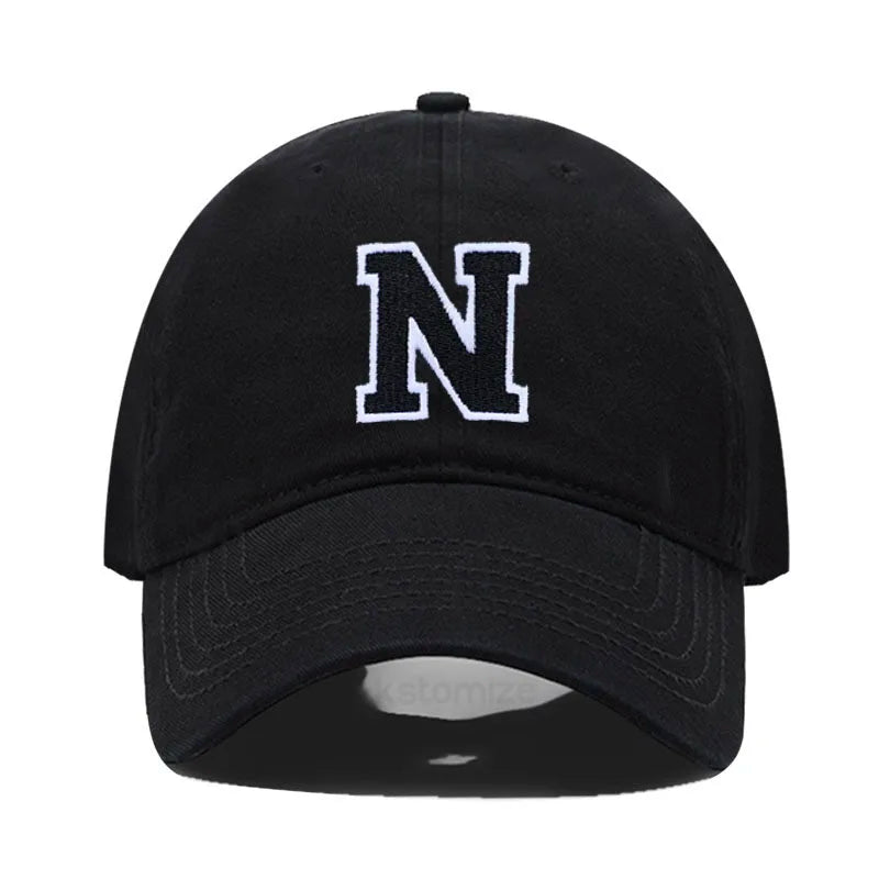 Initial Letter Embroidery Baseball Cap for Casual Sport Style