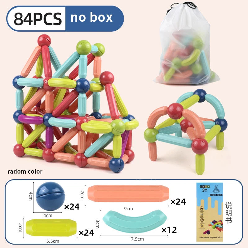 Magnetic Constructor Blocks STEM Building Set for Creative Kids