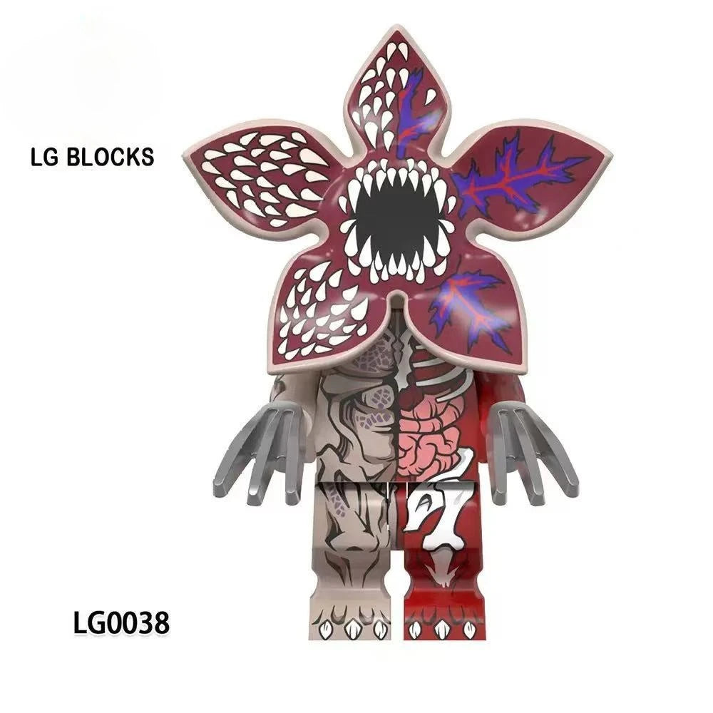 I4Pcs/Set The Horror TV Dustin Mike Lucas Will Demogorgon Model Building Blocks Enlighten Action Figure Bricks Toys For Children