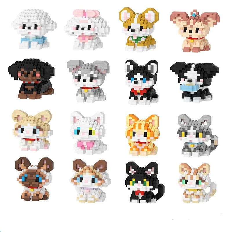 Mini Pet Animal Building Blocks – 18 Styles DIY Toy Set