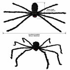 Large Black Spider for Halloween, Giant Spider Decoration, Professional Accessories, for Outdoor Yard, Scary Decoration