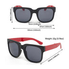 Square Foldable Kids UV400 Sunglasses for Boys & Girls