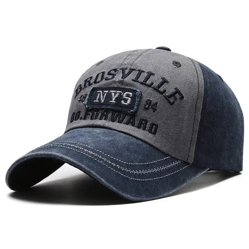 Washed Embroidered Baseball Cap with Curved Brim for Everyday Style
