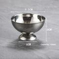 2026 New Stainless Steel Goblet Cup Ice Cream Dessert Salad Bowl Fruit Plate Snack Dish Pudding Bowls Cup KTV Bar Supplies