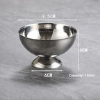 2026 New Stainless Steel Goblet Cup Ice Cream Dessert Salad Bowl Fruit Plate Snack Dish Pudding Bowls Cup KTV Bar Supplies