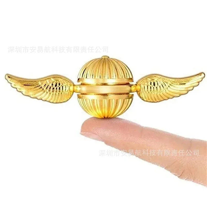 Golden Snitch-Inspired Metal Fidget Spinner Stress Relief Toy