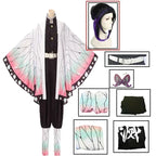 Anime Kimetsu No Yaiba Kamado Nezuko Cosplay Kostuum Kimono Demon Slayer Cosplay Pruiken Haren Halloween Carnaval Vrouwen Outfit