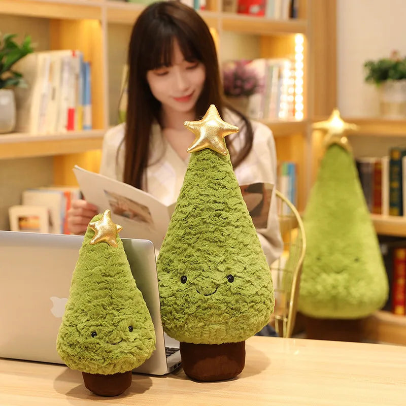 Christmas Tree Plush Toy Pillow – Cute Festive Stuffed Cushion