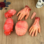 Halloween Fake Bloody Body Parts Realistic Severed Hands Legs Arms Props for Haunted House Scary Prank Party Decorations