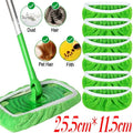 Sweeper Wet & Dry Cleaning Cloths Reusable Microfiber Mop Pads Green Furniture Flooring Mop Head Replacement Washable Rag Towel