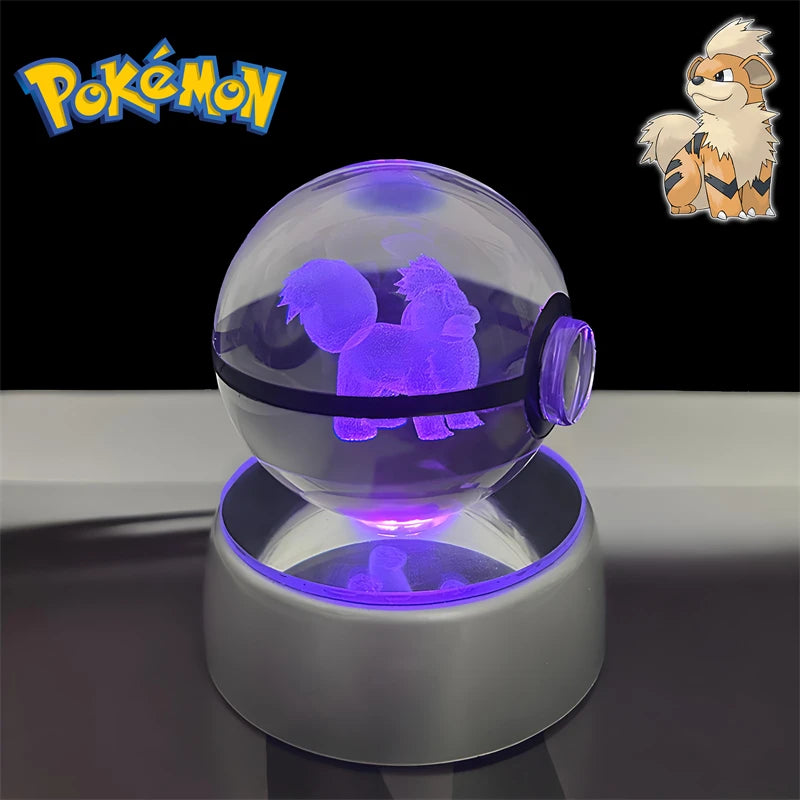 Pokémon 3D Crystal Poké Ball LED Night Light Collectible Figure