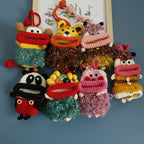 Funny Fruit Sausage Mouth Crochet Keychain Key Holder