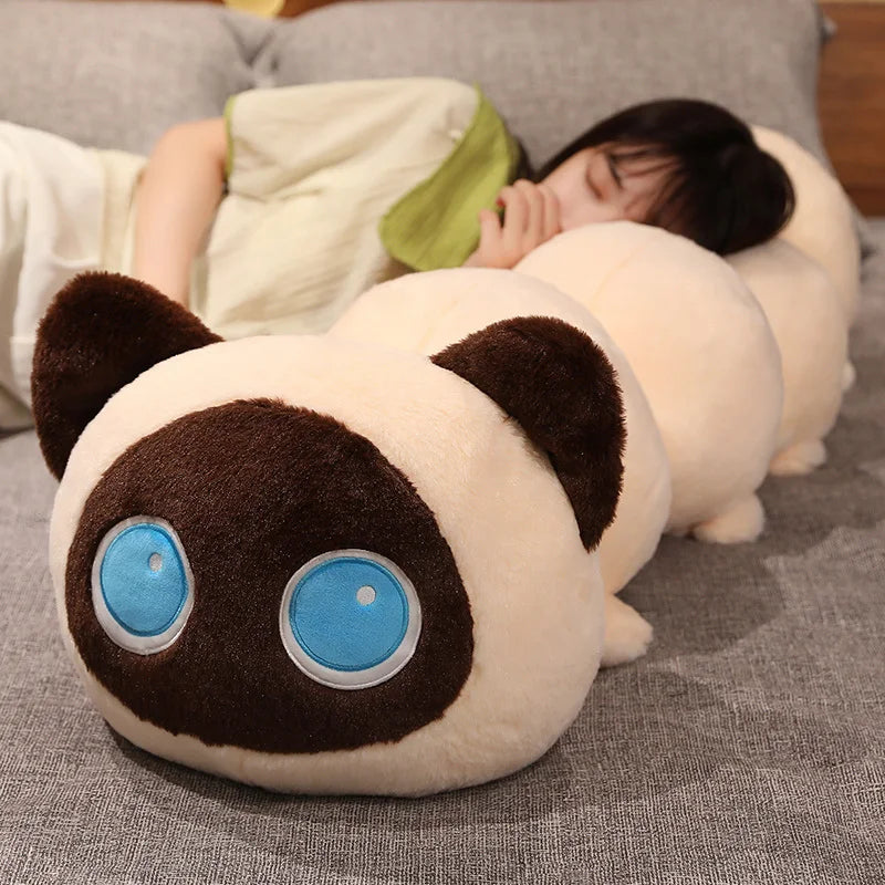 Long Cat Caterpillar Plush Toy – Soft Stuffed Pillow Cushion