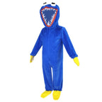 Hot Halloween Carnival Blue Mouth Monster Role Playing Costume Time Game jumpsuit Kigurumi Plush Toy Children's Party Christmas
